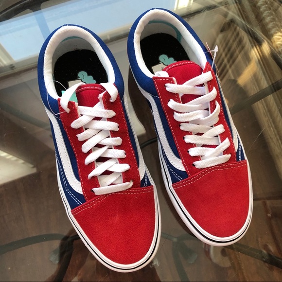 Vans Old Skool Comfycush Red Chili Blue Sneakers - Picture 2 of 11